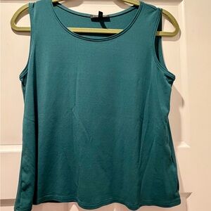 Eileen Fisher Teal Tank Top 100% Silk